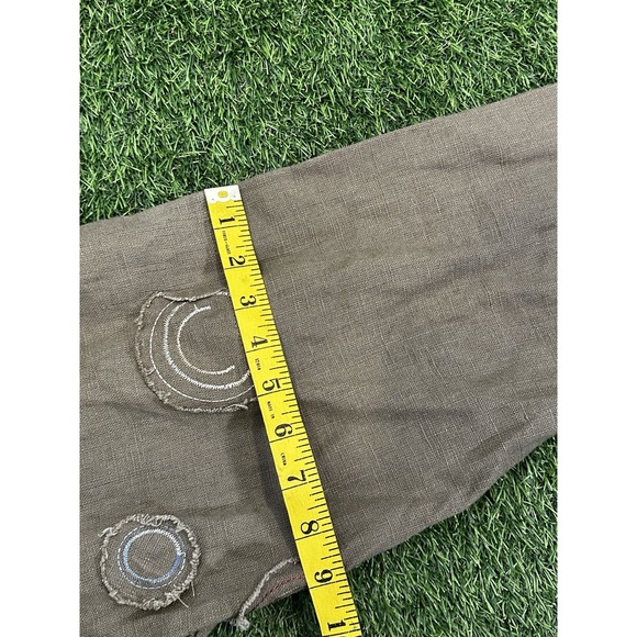 Design Today's 100% Linen Trench Duster Large Brown Renaissance Coastal Jacket - Picture 13 of 15